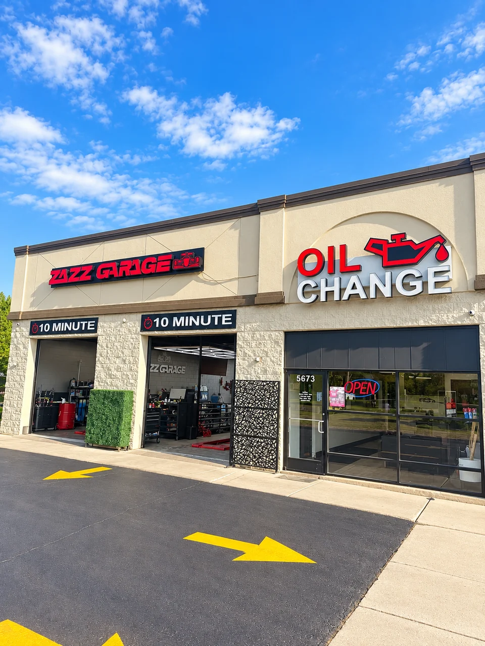 Zazz Oil Change Centers storefront on 15 Mile Road in Sterling Heights